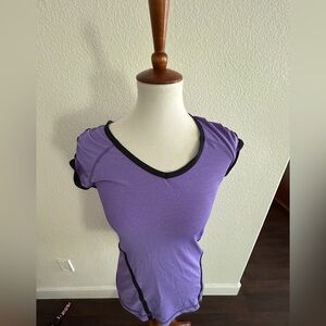 lululemon athletica Purple and Black Short Sleeve Top